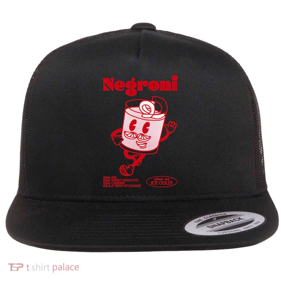 Negroni Cocktail Flat Bill Trucker Hat