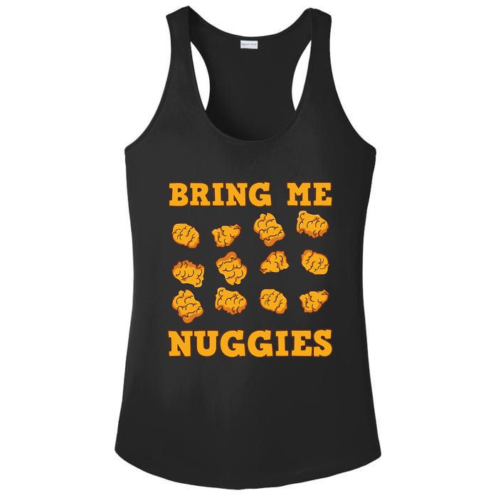 Nuggies Chicken Nugget Fans Nug Eaters Fast Food Lovers Ladies PosiCharge Competitor Racerback Tank