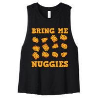 Nuggies Chicken Nugget Fans Nug Eaters Fast Food Lovers Women's Racerback Cropped Tank