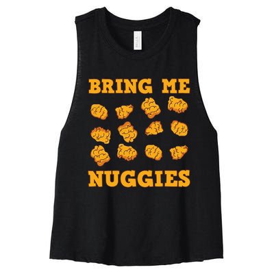 Nuggies Chicken Nugget Fans Nug Eaters Fast Food Lovers Women's Racerback Cropped Tank