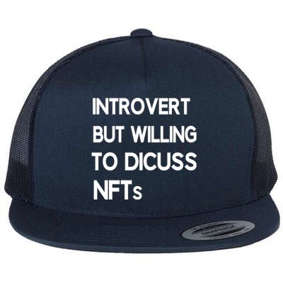 Nft Crypto Non Fungible Token Art Collectibles Introvert Meaningful Gift Flat Bill Trucker Hat