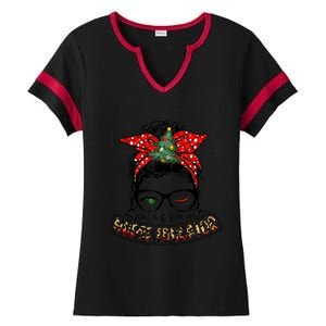 Nurse Christmas Nurse Minority Nurse SantaS Favorite Nurse Gift Ladies Halftime Notch Neck Tee