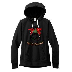 Nurse Christmas Nurse Minority Nurse SantaS Favorite Nurse Gift Women's Fleece Hoodie