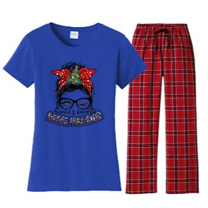 Nurse Christmas Nurse Minority Nurse SantaS Favorite Nurse Gift Women's Flannel Pajama Set