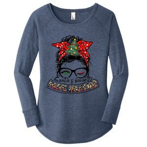 Nurse Christmas Nurse Minority Nurse SantaS Favorite Nurse Gift Women's Perfect Tri Tunic Long Sleeve Shirt