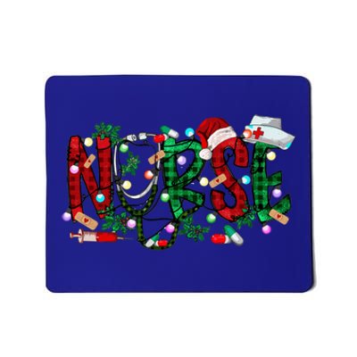 Nurse Christmas Nursing Stethoscope Xmas Scrub Top Gift Mousepad