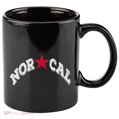 Northern California Norcal Nexa Rust Font Style Gift 11oz C Handle Ceramic Mug
