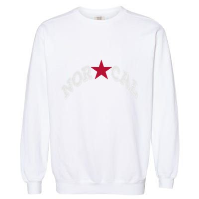 Northern California Norcal Nexa Rust Font Style Gift Garment-Dyed Sweatshirt