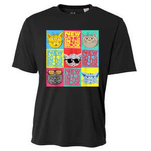 New Cats On He Block Funny Pop Culture Cat Hemed Party Cooling Performance Crew T-Shirt