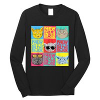 New Cats On He Block Funny Pop Culture Cat Hemed Party Long Sleeve Shirt