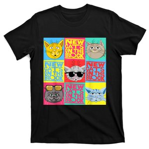 New Cats On He Block Funny Pop Culture Cat Hemed Party T-Shirt