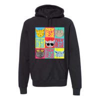 New Cats On He Block Funny Pop Culture Cat Hemed Party Premium Hoodie