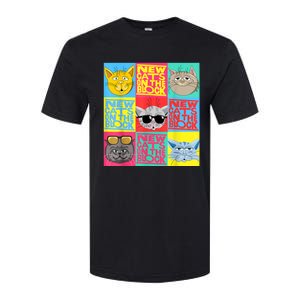 New Cats On He Block Funny Pop Culture Cat Hemed Party Softstyle CVC T-Shirt