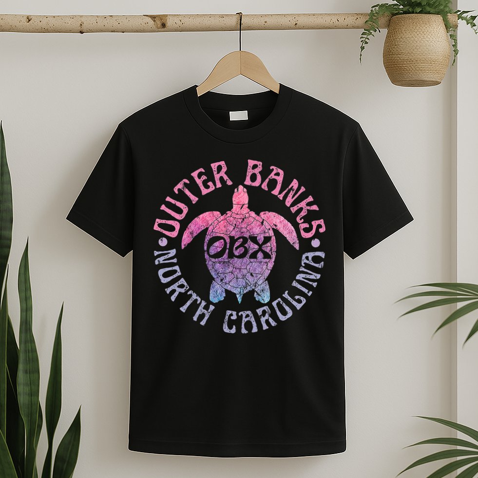 North Carolina Obx Sea Turtle Beach Vintage Great Gift T-Shirt