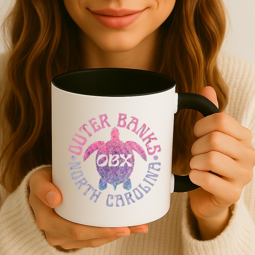North Carolina Obx Sea Turtle Beach Vintage Great Gift Mug