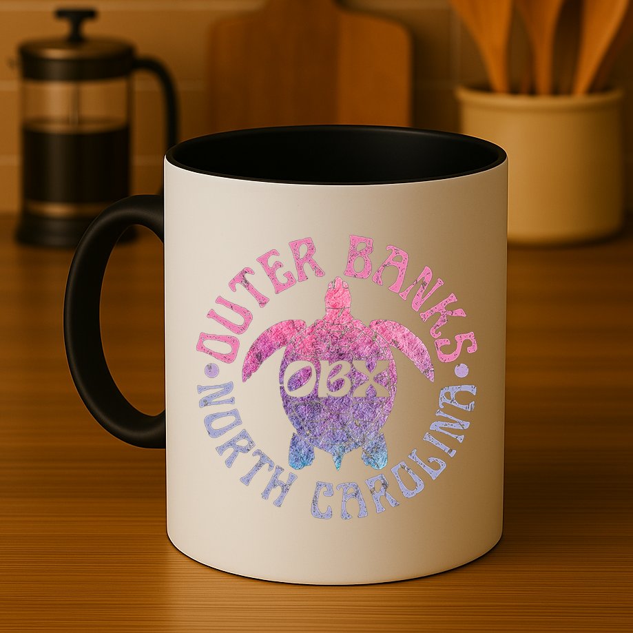 North Carolina Obx Sea Turtle Beach Vintage Great Gift Mug