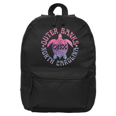 North Carolina Obx Sea Turtle Beach Vintage Great Gift 16 in Basic Backpack