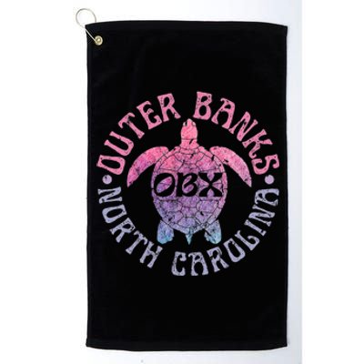 North Carolina Obx Sea Turtle Beach Vintage Great Gift Platinum Collection Golf Towel