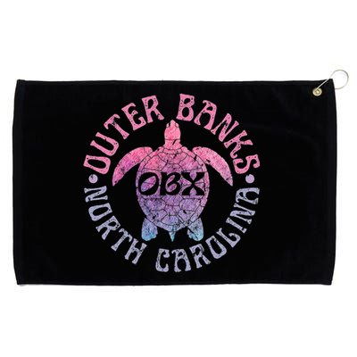 North Carolina Obx Sea Turtle Beach Vintage Great Gift Grommeted Golf Towel