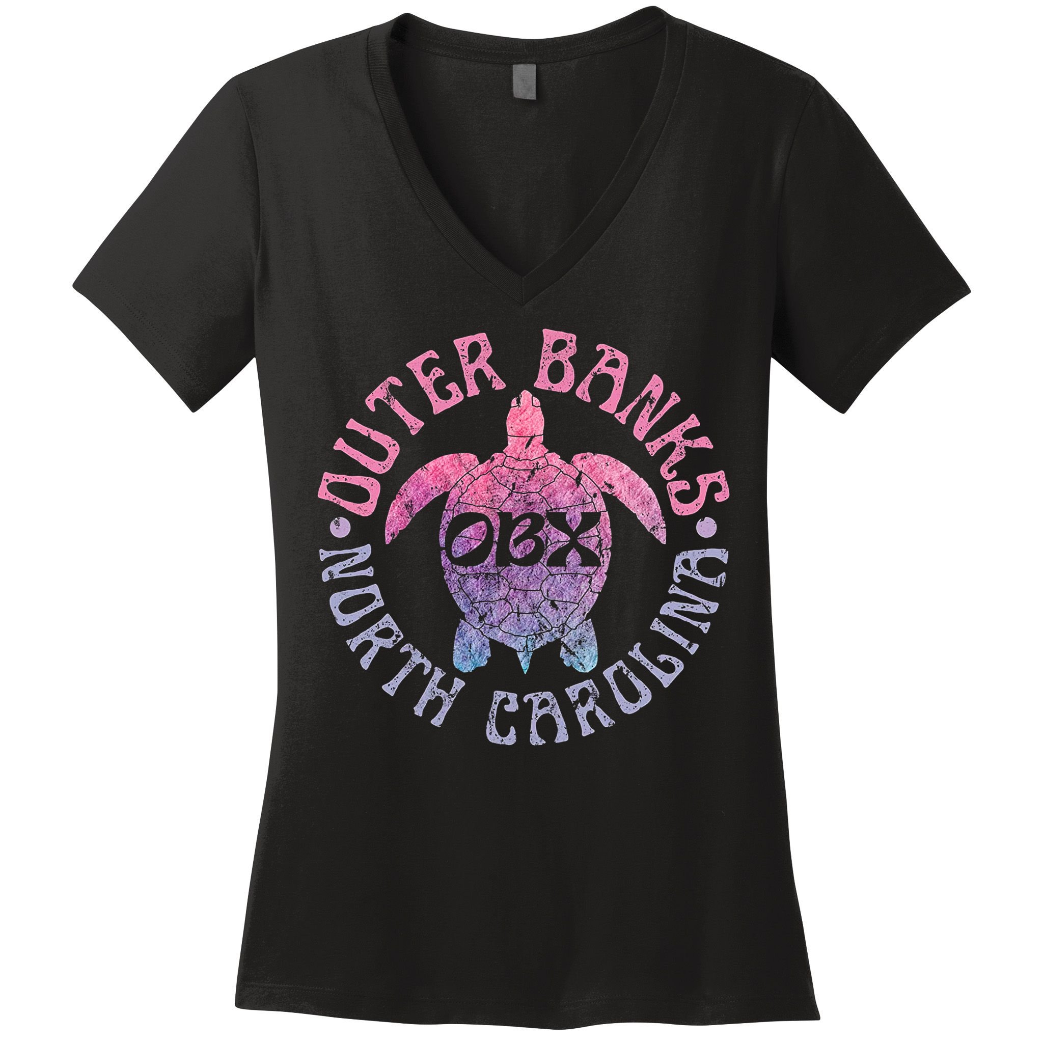 North Carolina Obx Sea Turtle Beach Vintage Great Gift Women's V-Neck T-Shirt