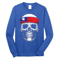 Nationality Country Origin Meaningful Gift Skull Flag Taiwan Funny Gift Long Sleeve Shirt