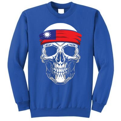 Nationality Country Origin Meaningful Gift Skull Flag Taiwan Funny Gift Sweatshirt