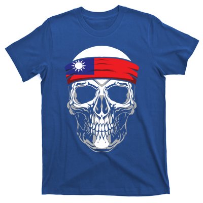 Nationality Country Origin Meaningful Gift Skull Flag Taiwan Funny Gift T-Shirt