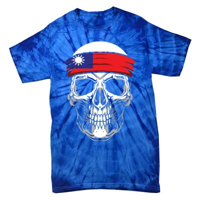 Nationality Country Origin Meaningful Gift Skull Flag Taiwan Funny Gift Tie-Dye T-Shirt