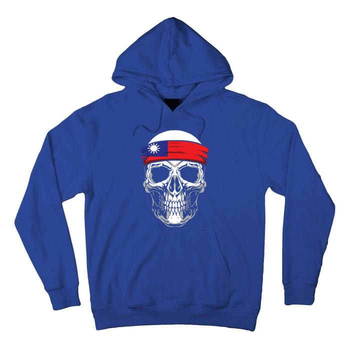 Nationality Country Origin Meaningful Gift Skull Flag Taiwan Funny Gift Tall Hoodie