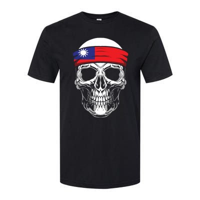 Nationality Country Origin Meaningful Gift Skull Flag Taiwan Funny Gift Softstyle CVC T-Shirt