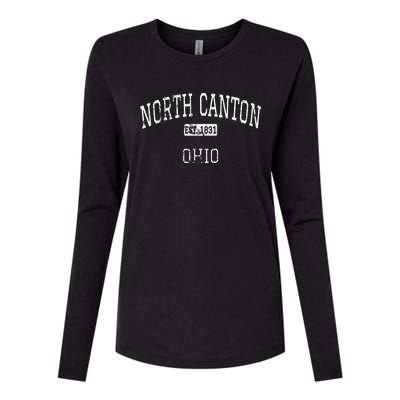 North Canton Ohio Oh Vintage Womens Cotton Relaxed Long Sleeve T-Shirt