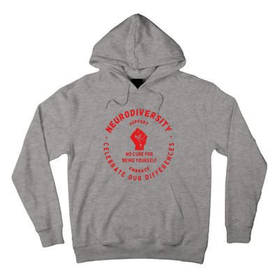 Neurodiversity Celebrate Our Differences Embrace Support Tall Hoodie