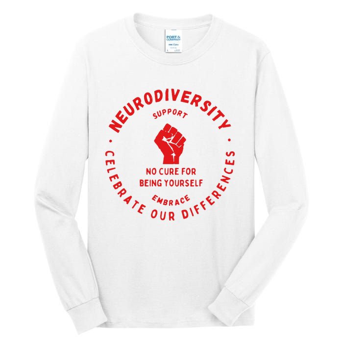 Neurodiversity Celebrate Our Differences Embrace Support Tall Long Sleeve T-Shirt