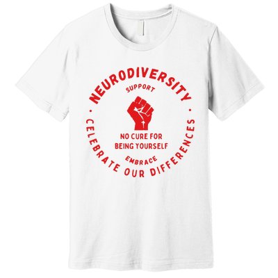 Neurodiversity Celebrate Our Differences Embrace Support Premium T-Shirt