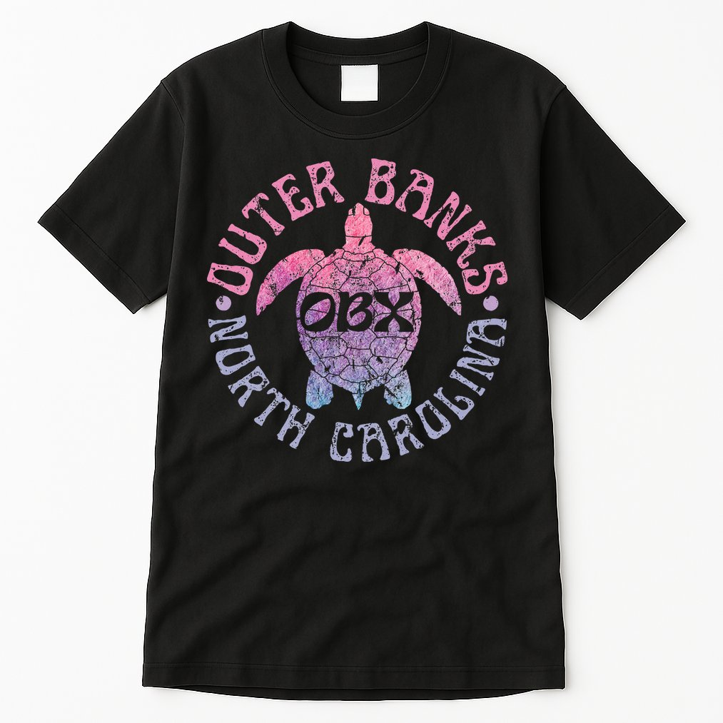 North Carolina Obx Sea Turtle Beach Tall T-Shirt