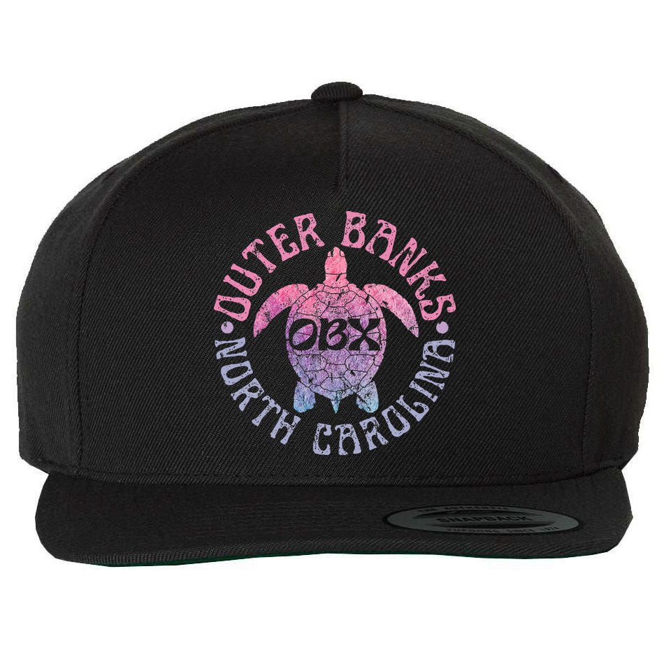 North Carolina Obx Sea Turtle Beach Wool Snapback Cap