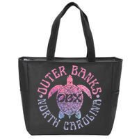 North Carolina Obx Sea Turtle Beach Zip Tote Bag