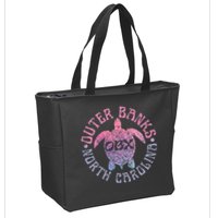 North Carolina Obx Sea Turtle Beach Zip Tote Bag