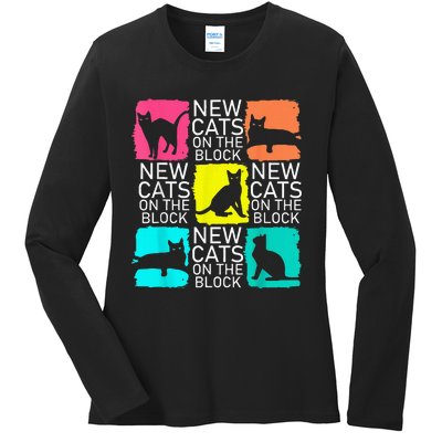 New Cats On The Block Ladies Long Sleeve Shirt