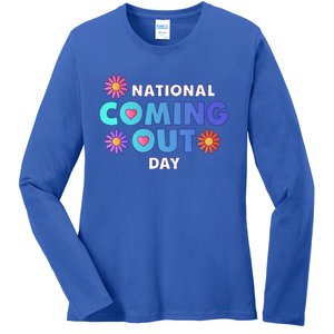 National Coming Out Day Lgbtq Cute Gift Ladies Long Sleeve Shirt