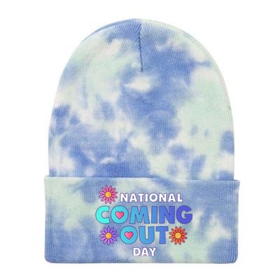 National Coming Out Day Lgbtq Cute Gift Tie Dye 12in Knit Beanie