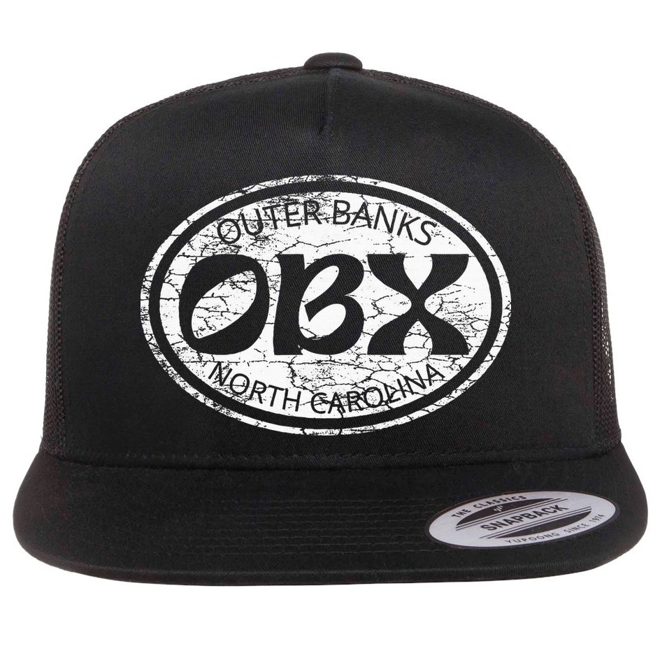 North Carolina Obx Beach Summer Travel Flat Bill Trucker Hat