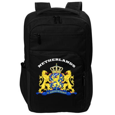 Netherlands Coat Of Arms Flag Souvenir Amsterdam Impact Tech Backpack