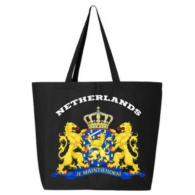 Netherlands Coat Of Arms Flag Souvenir Amsterdam 25L Jumbo Tote