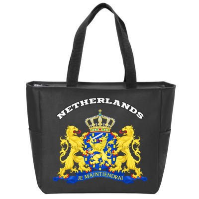 Netherlands Coat Of Arms Flag Souvenir Amsterdam Zip Tote Bag