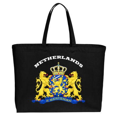 Netherlands Coat Of Arms Flag Souvenir Amsterdam Cotton Canvas Jumbo Tote