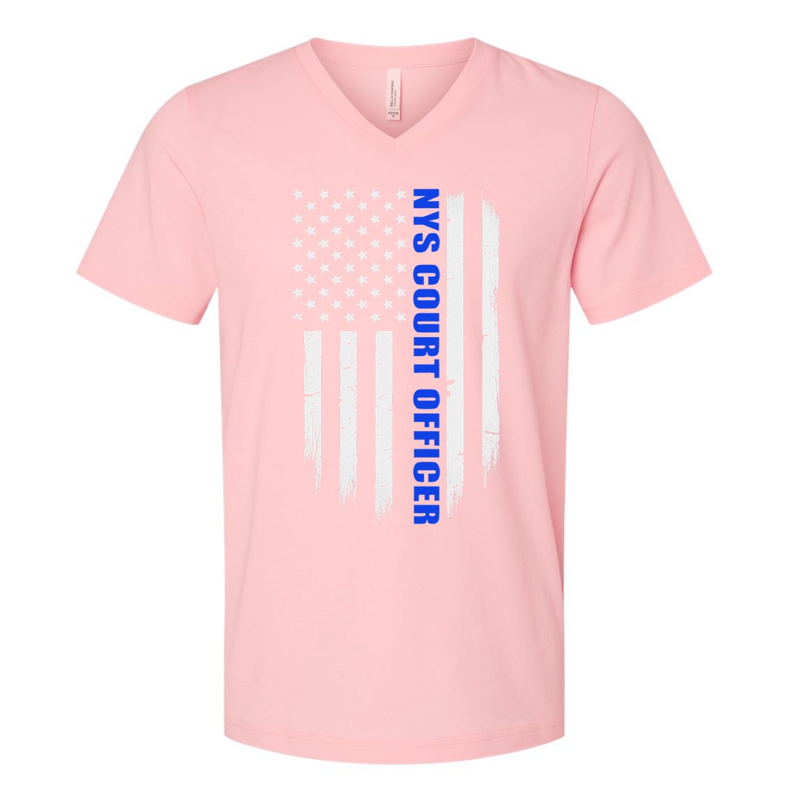 Nys Court Officer Thin Blue Line Flag V-Neck T-Shirt