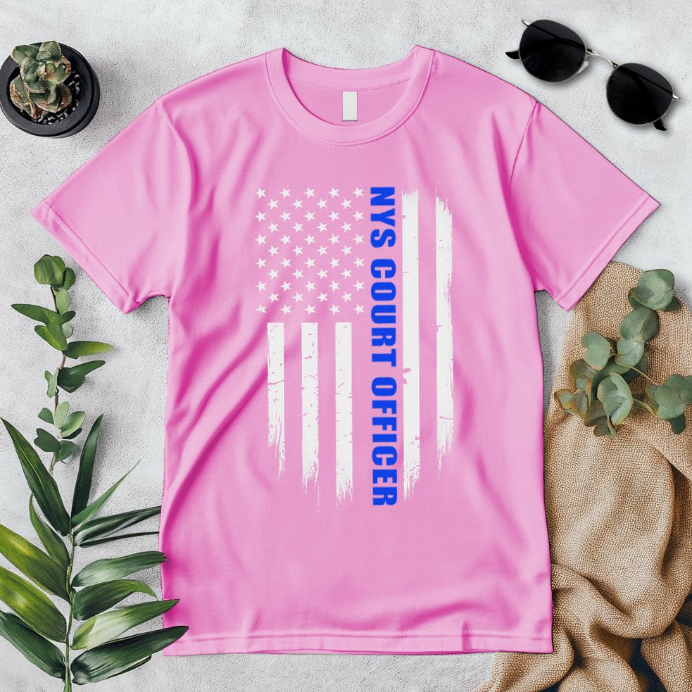 Nys Court Officer Thin Blue Line Flag Premium T-Shirt