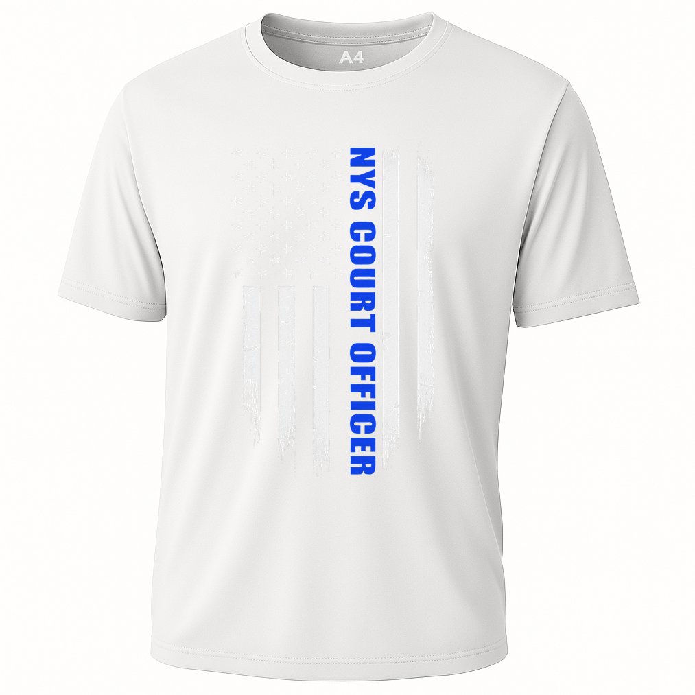 Nys Court Officer Thin Blue Line Flag Cooling Performance Crew T-Shirt