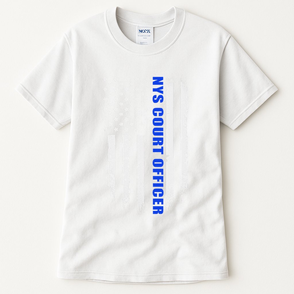 Nys Court Officer Thin Blue Line Flag Tall T-Shirt